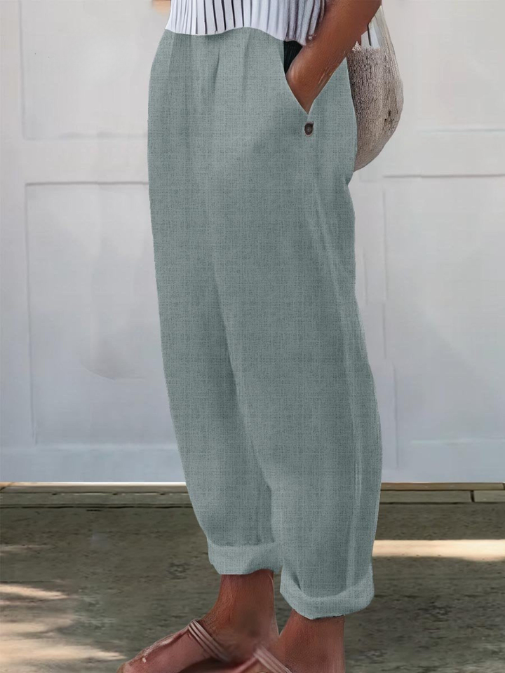 Loose fit women's casual wide leg trousers, ideal for effortless spring fashion.