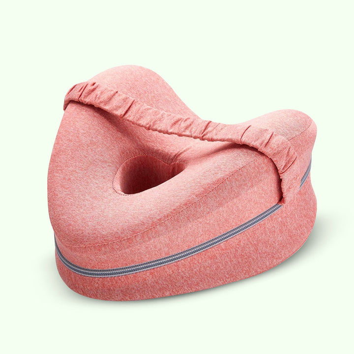 Unisex memory foam leg & knee support pillow for pain relief. Ideal for side sleepers and hip discomfort.
