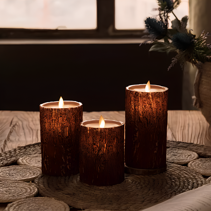 Decorative battery-operated LED candles, perfect for indoor lighting with a warm, realistic glow.