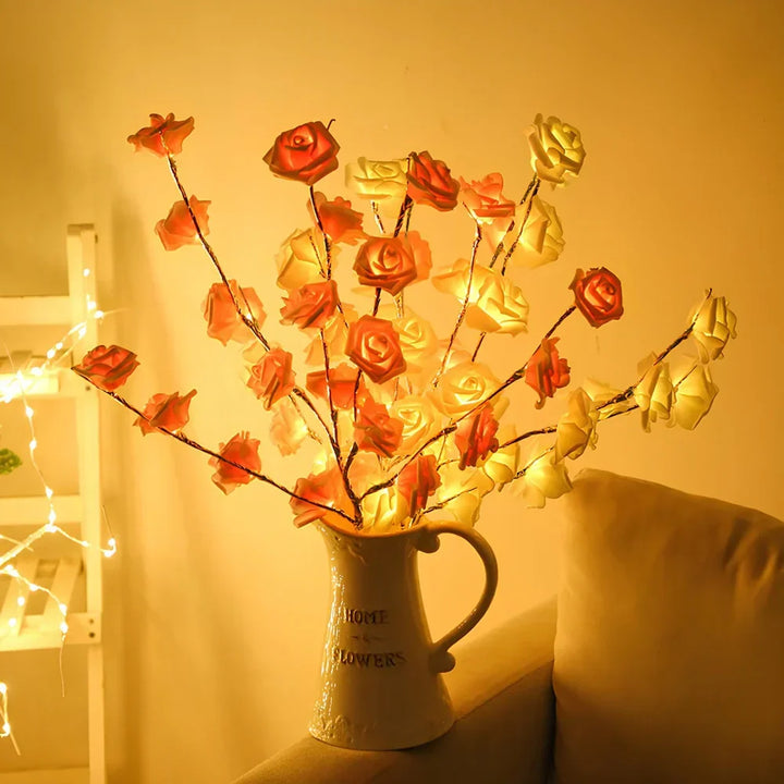 Enchanting Nvroome LED flower branches, offering warm white light for your space.