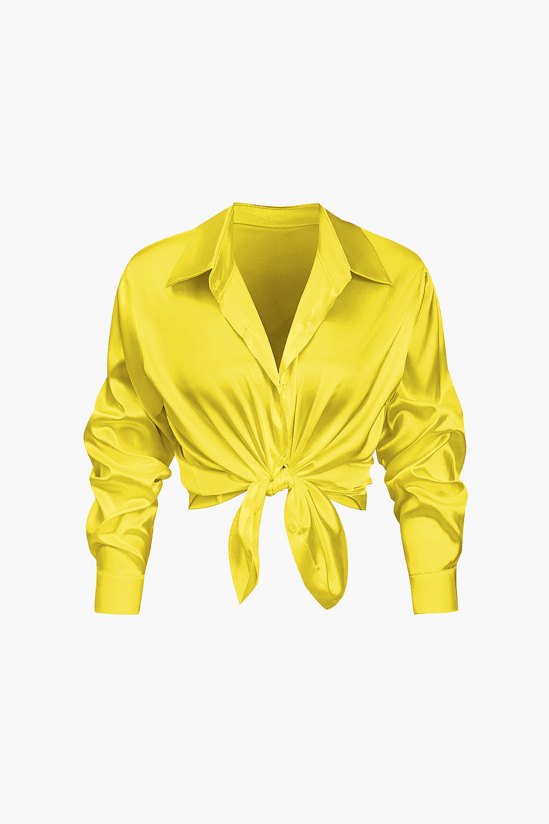Modern office women's long-sleeve button-down blouse, a sophisticated choice.
