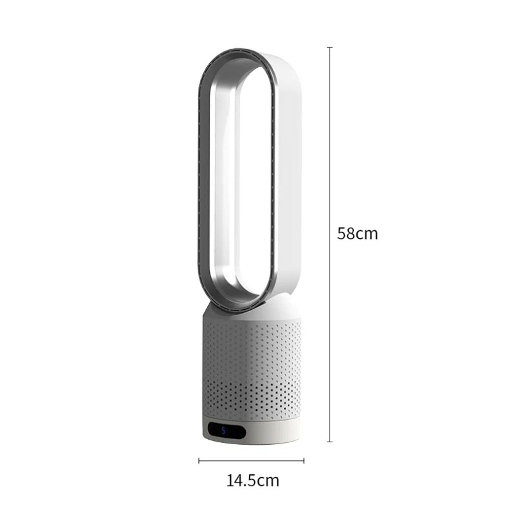 Compact 3-in-1 air cooler for small spaces, featuring UV purification and ionizer for improved air quality.