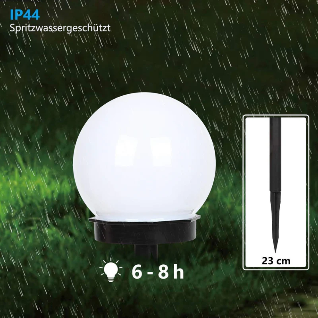 Energy-efficient, waterproof LED solar garden lights. SunLuxe orbs for landscape & outdoor decor.