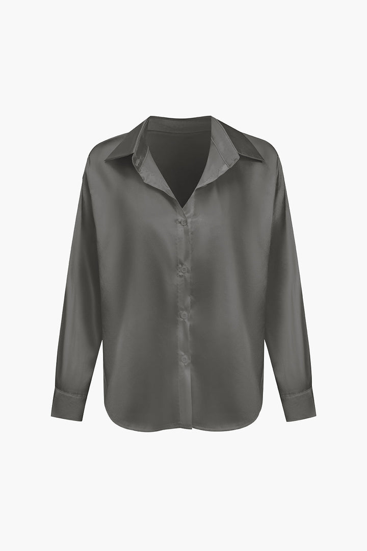 Smart casual women's elegant long-sleeve blouse, a versatile button-down.