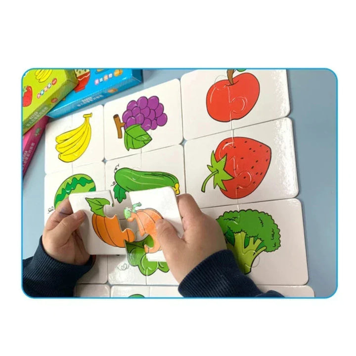 Cognitive learning card game for kids, strengthening memory, visual recognition, and concentration.
