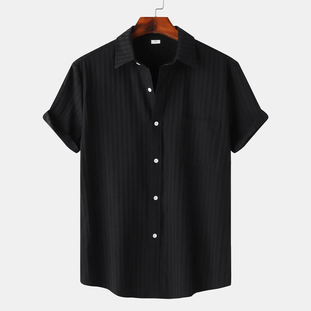Highly versatile men's short sleeve button-down shirt. Perfect for spring, summer, casual, or office settings.