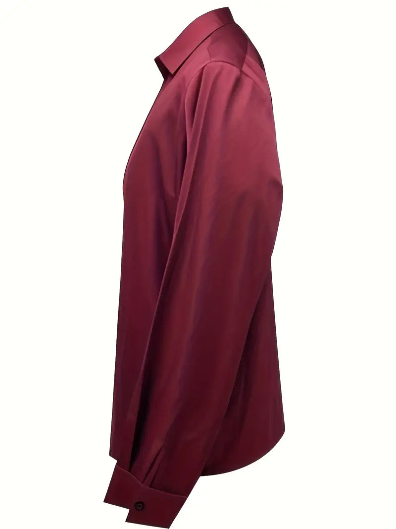 Premium women's V-neck top, long sleeve, versatile for elegant office & casual wear.