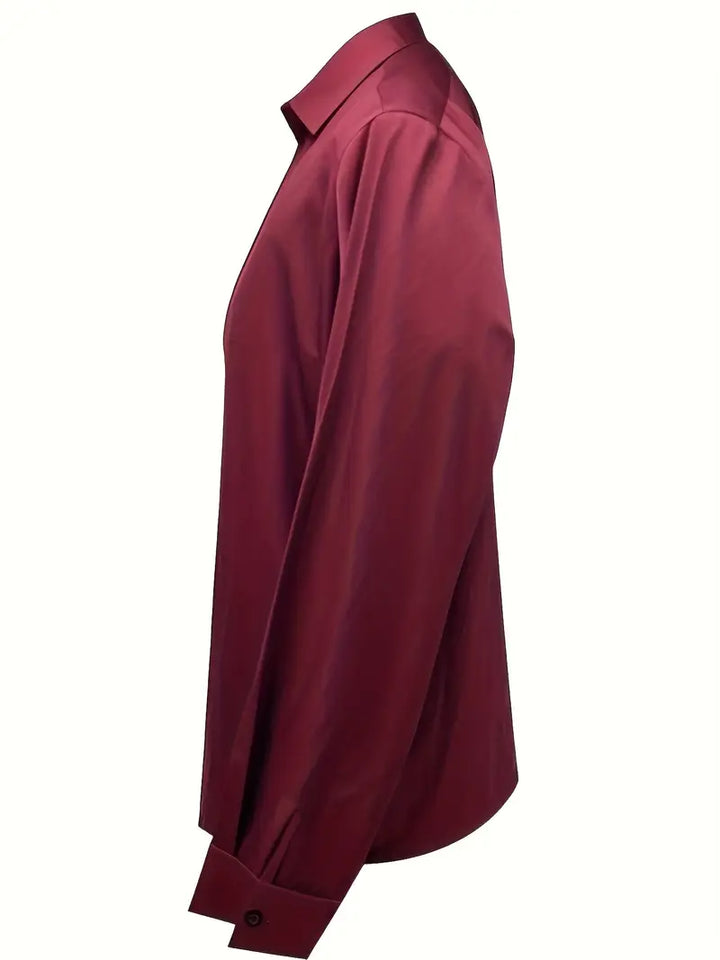 Premium women's V-neck top, long sleeve, versatile for elegant office & casual wear.