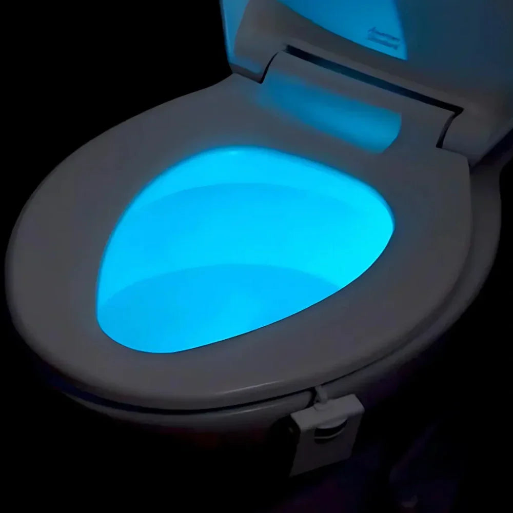 Essential home glow: motion-activated, color-changing LED toilet light. Eliminates nighttime fumbling.