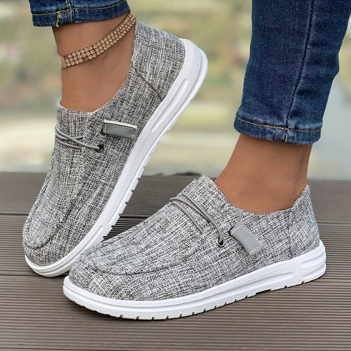 Everyday women's casual trainers, featuring slip-on design & foot comfort orthopedic support.