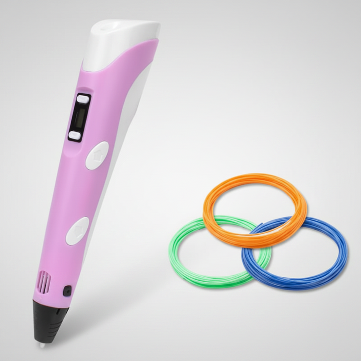 Beginner-friendly 3D drawing pen, perfect for kids' crafts & educational DIY projects.