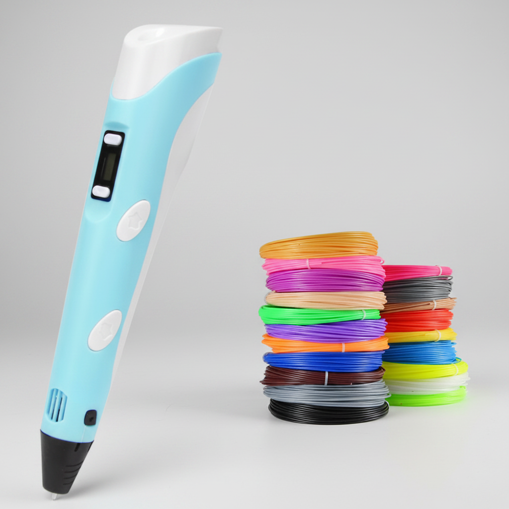 Colorful 3D printing pen for creating unique art & craft projects. Easy to use.