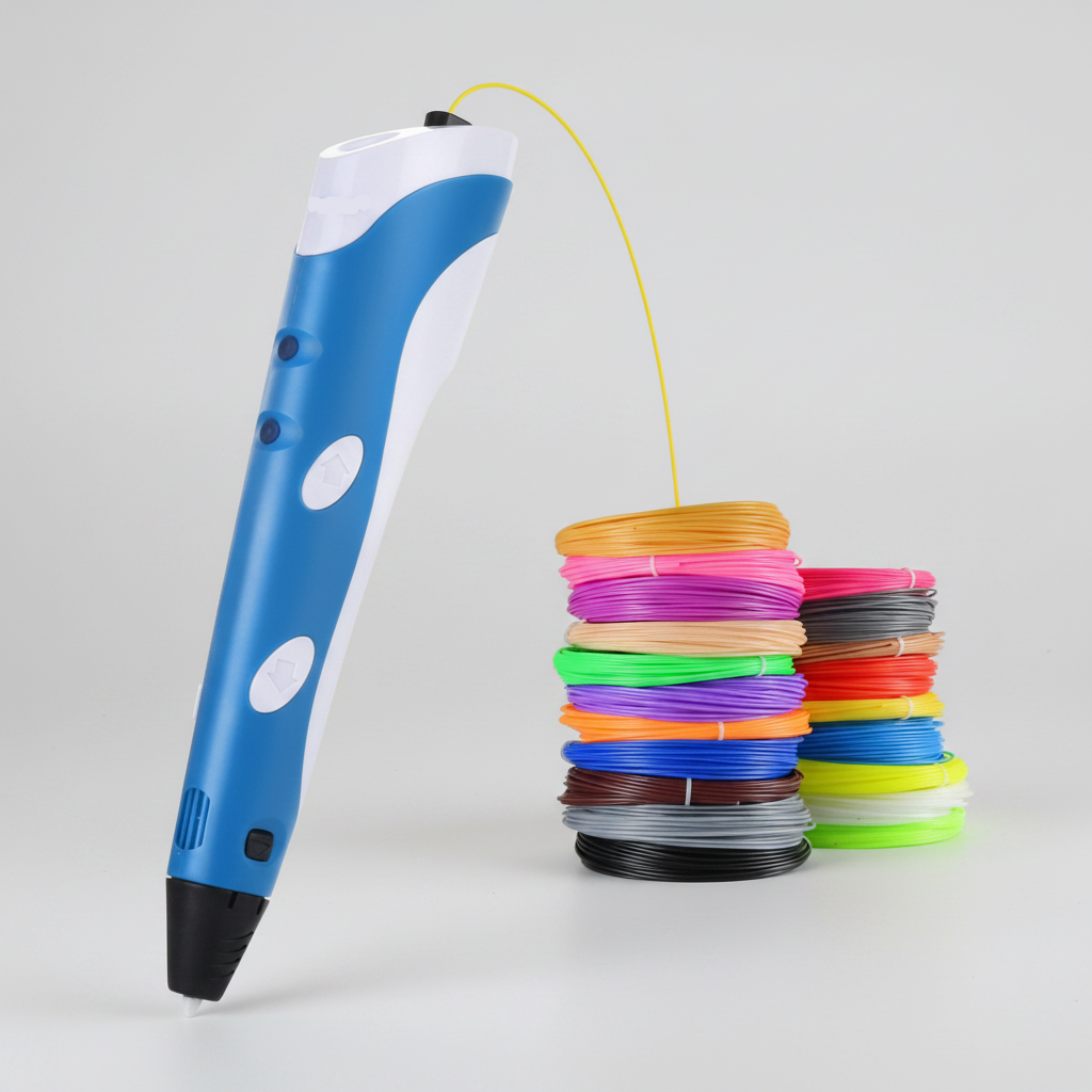 Unisex creative 3D pen, bringing drawings to life with colorful filament. Great gift!