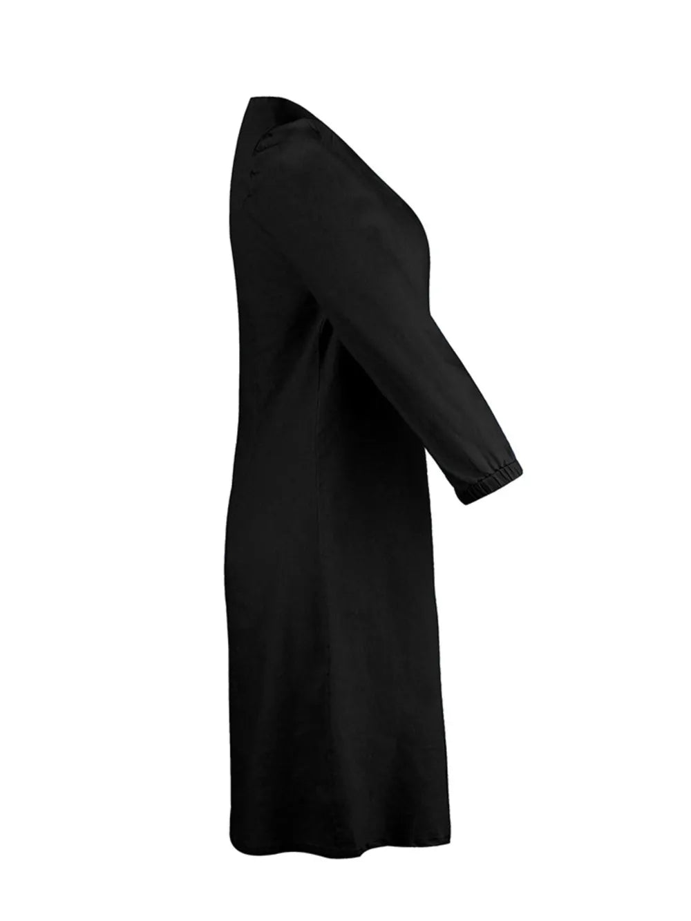 Flattering V-neck half sleeve dress, designed for women seeking comfort & casual elegance.