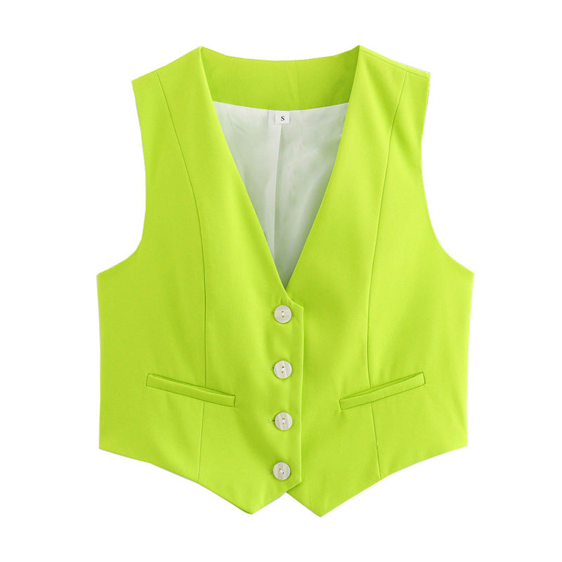 Chic white tailored vest, women's versatile top for smart casual fashion.