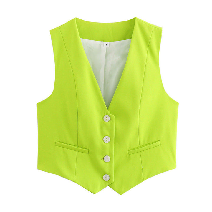 Chic white tailored vest, women's versatile top for smart casual fashion.