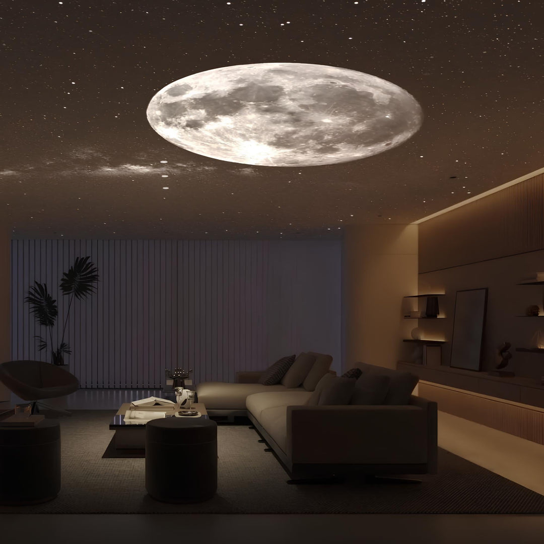 Relaxing galaxy star projector light with 12 discs, perfect for creating a serene bedroom ambiance.