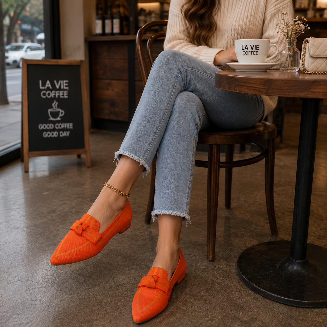 Cushioned women's loafers, orthopedic arch support & comfy design for work or casual outings.