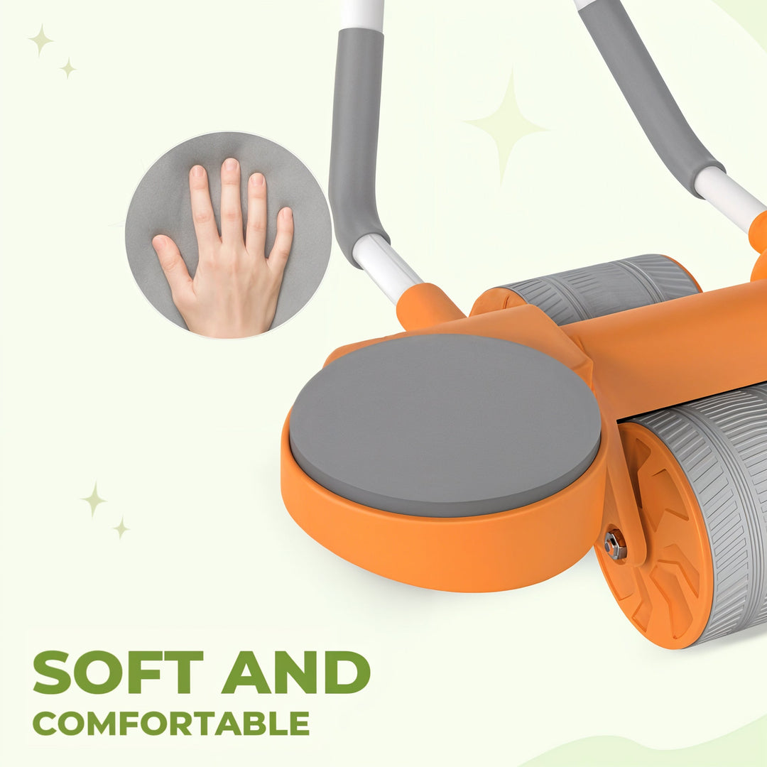 Sliming abs roller with smart timer for total core workout, suitable for unisex home gym use.