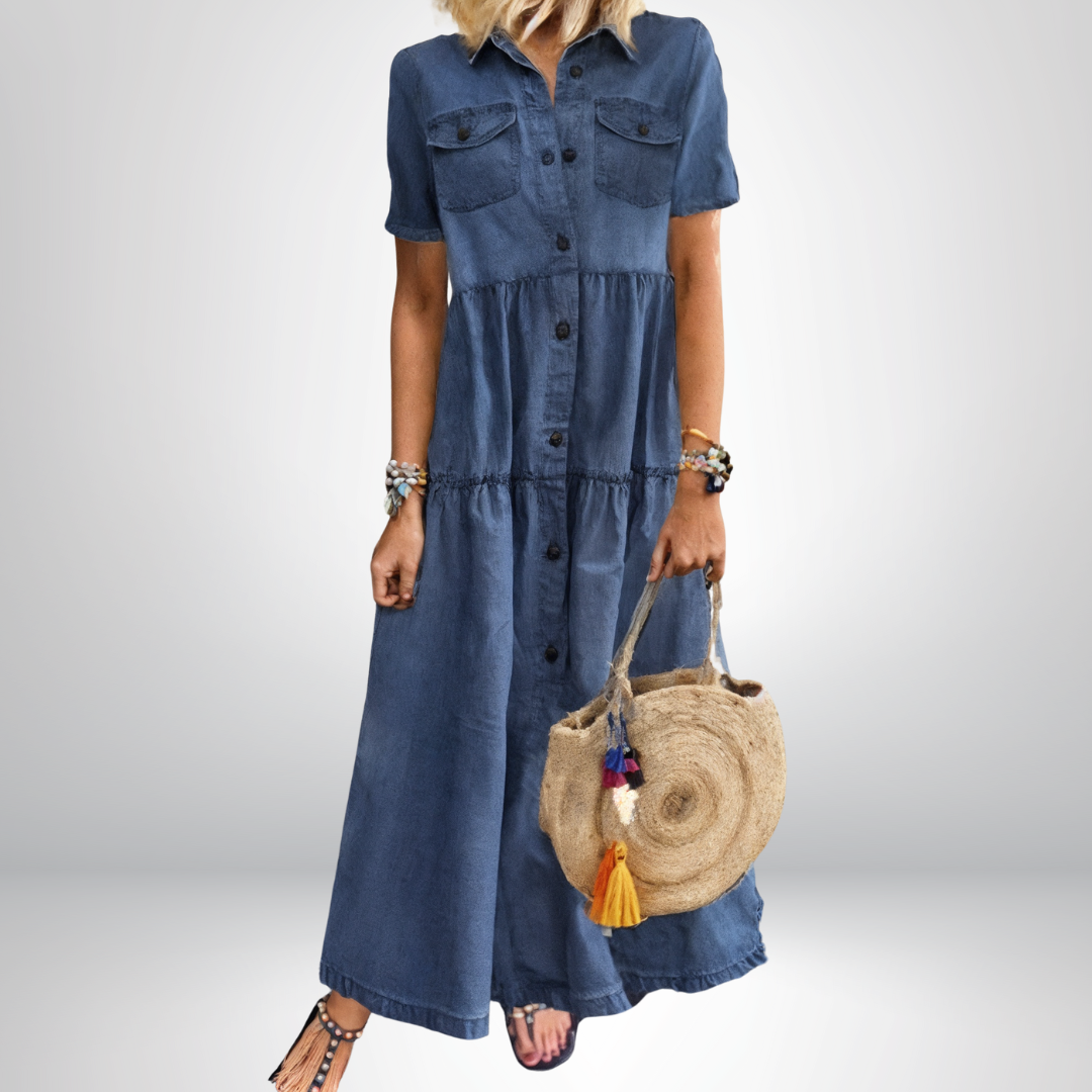 Women's soft casual dress in a relaxed fit, perfect for comfortable everyday wear.