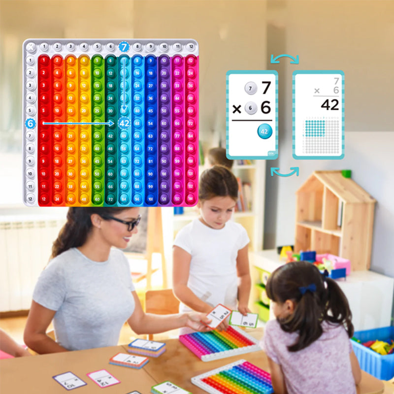 Hands-on interactive math flashcards, a silicone educational toy designed for kids' fun early learning.