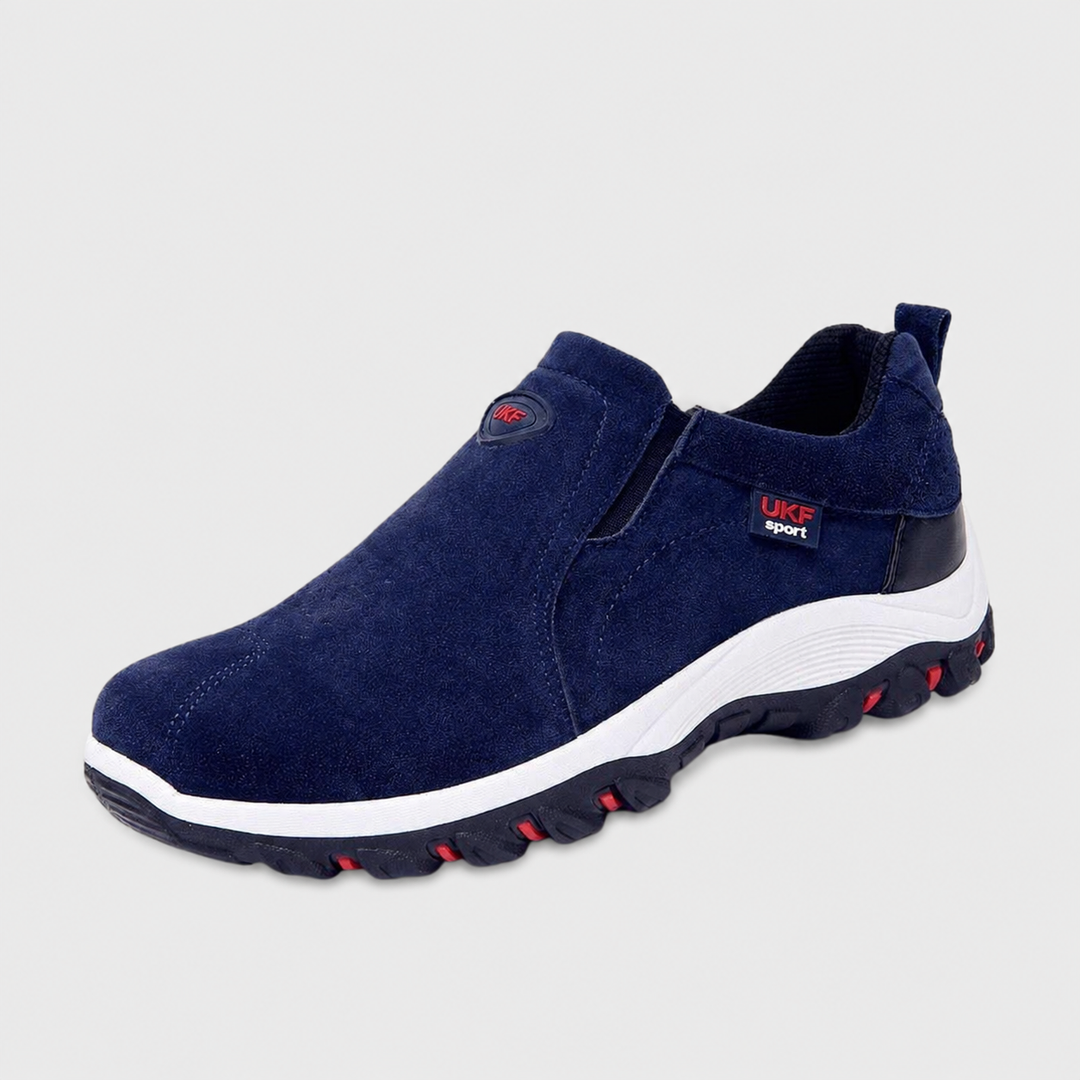 Easy-wear men's slip-on shoes with orthopedic support & cushioned sole.