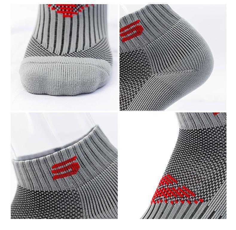 Ankle compression socks, 5 pairs, offering active relief, foot support, and circulation for athletes.