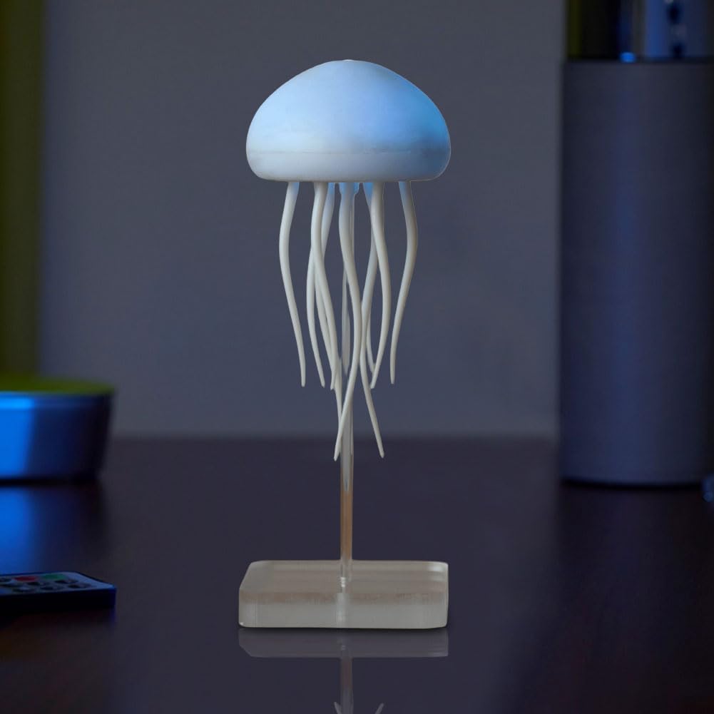 Medusa-inspired floating LED lamp, featuring a color-changing jellyfish glow for captivating room decor.