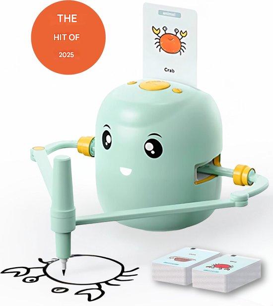 Giftable children's drawing robot enhances learning, art, & fine motor skills for young artists.