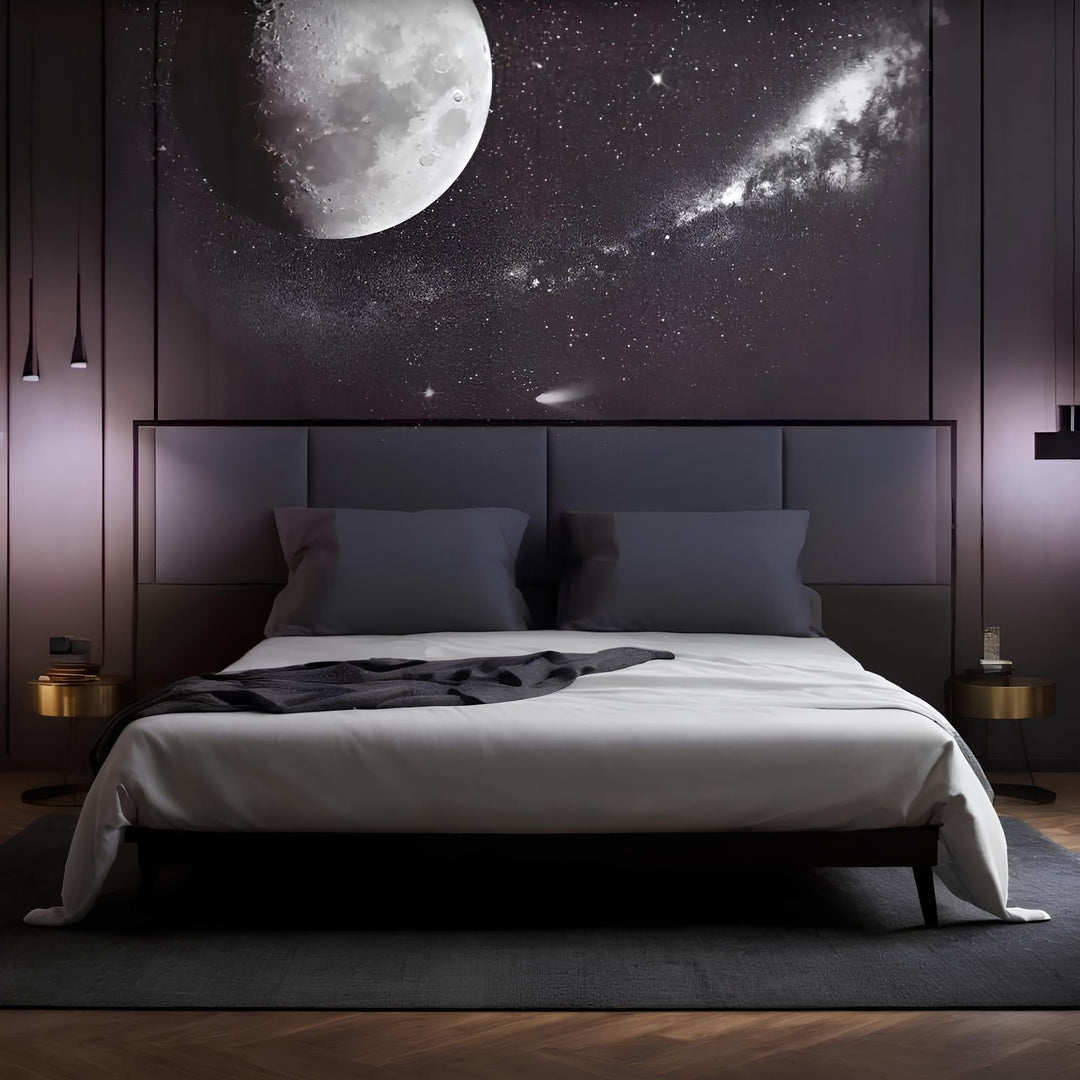 Unisex Nvroome galaxy star projector, a celestial night light with 12 discs for room ambiance.
