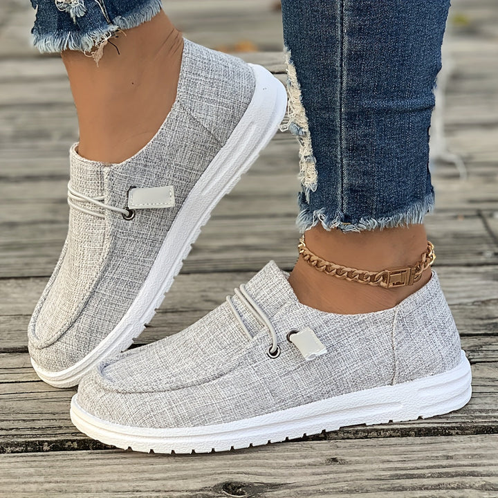 Athleisure women's slip-on sneakers, combining lightweight design with orthopedic foot comfort.