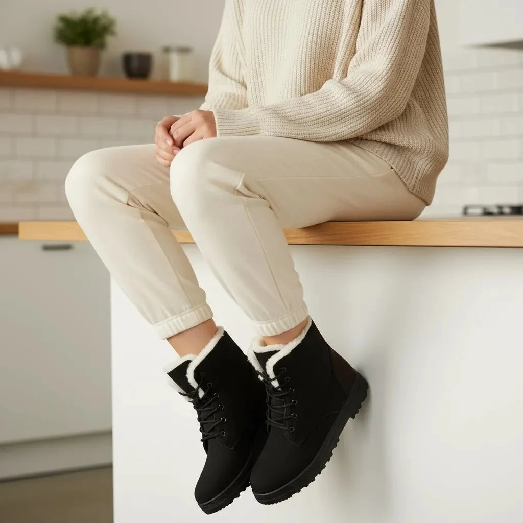Women's waterproof snow boots, a cozy and practical choice for snowy outdoor fun.
