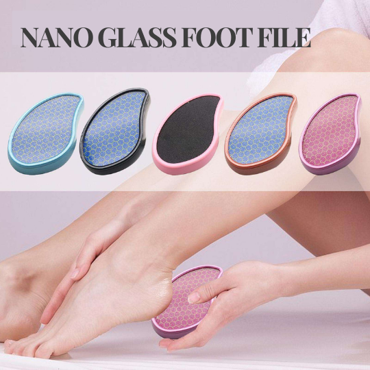 Ergonomic nano glass foot file, a durable tool for dead skin remover and pedicure.