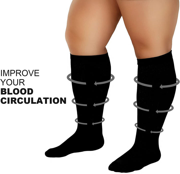Premium unisex plus size compression socks for active lifestyles, leg comfort & support.