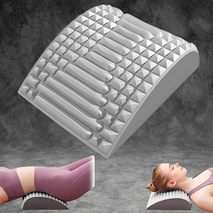 Self-care spinal stretcher massager for full back pain relief, alignment, and daily muscle relaxation.