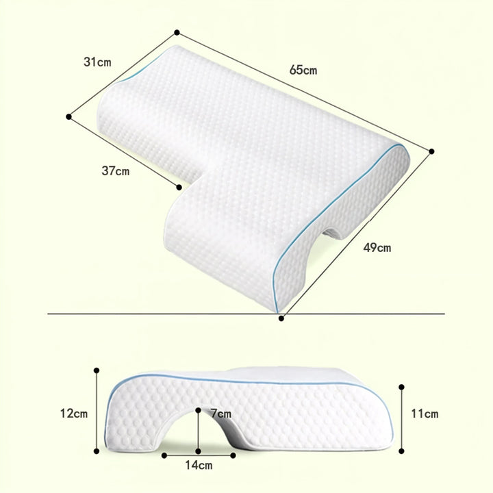 Unisex memory foam sleep aid pillow, perfect for side sleeping with excellent neck support.