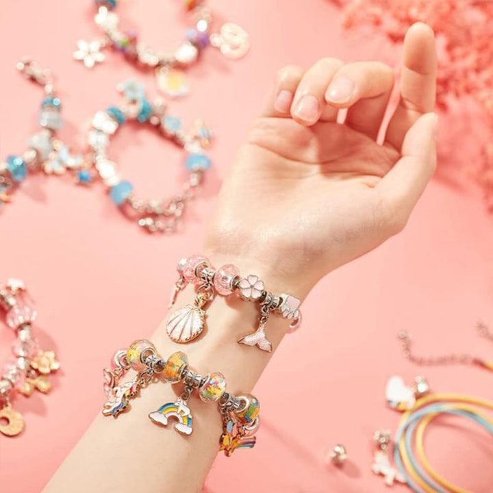 Engaging kids' activity: create beautiful bracelets with this DIY craft & jewelry kit.