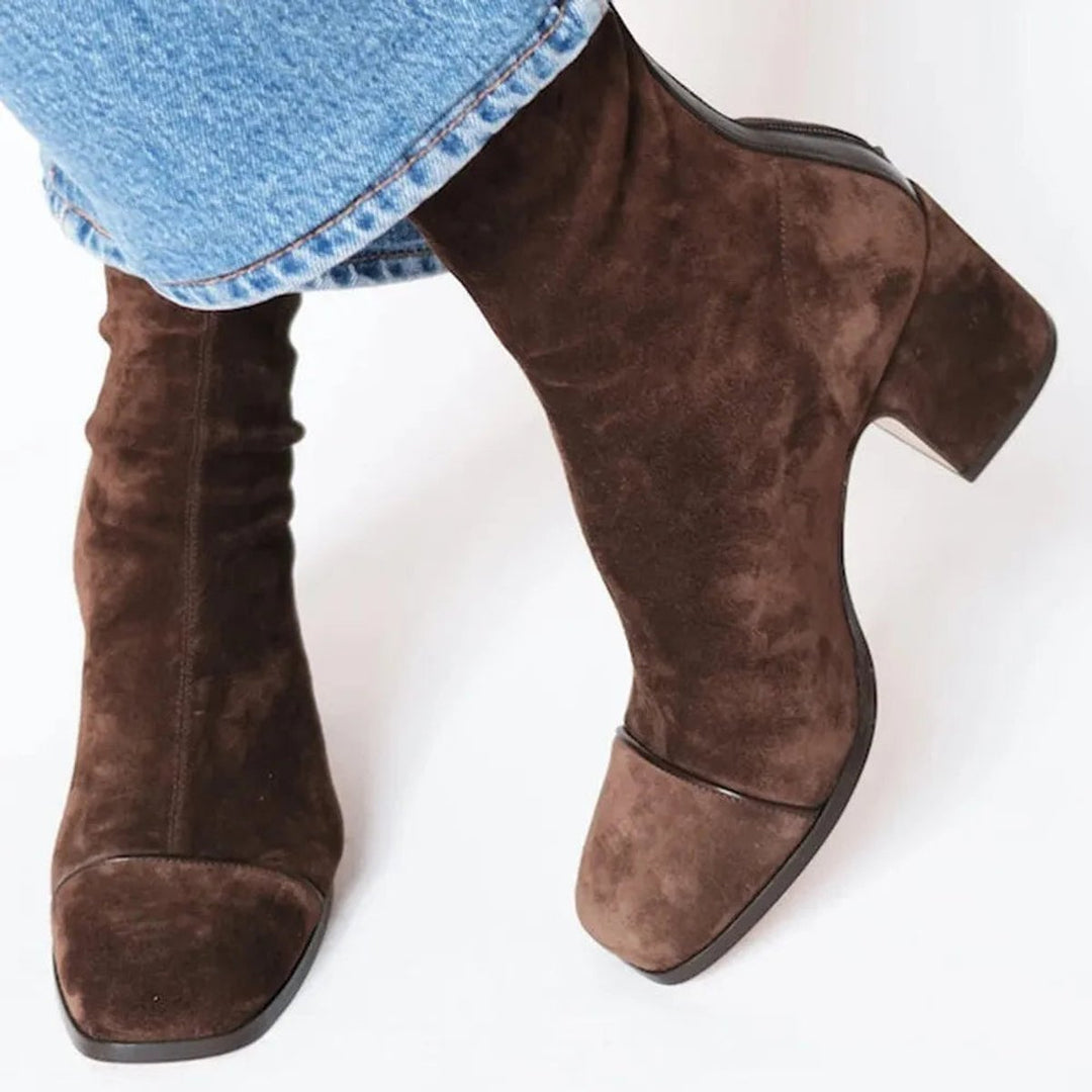 Chic women's block heel ankle boots for modern everyday fashion.