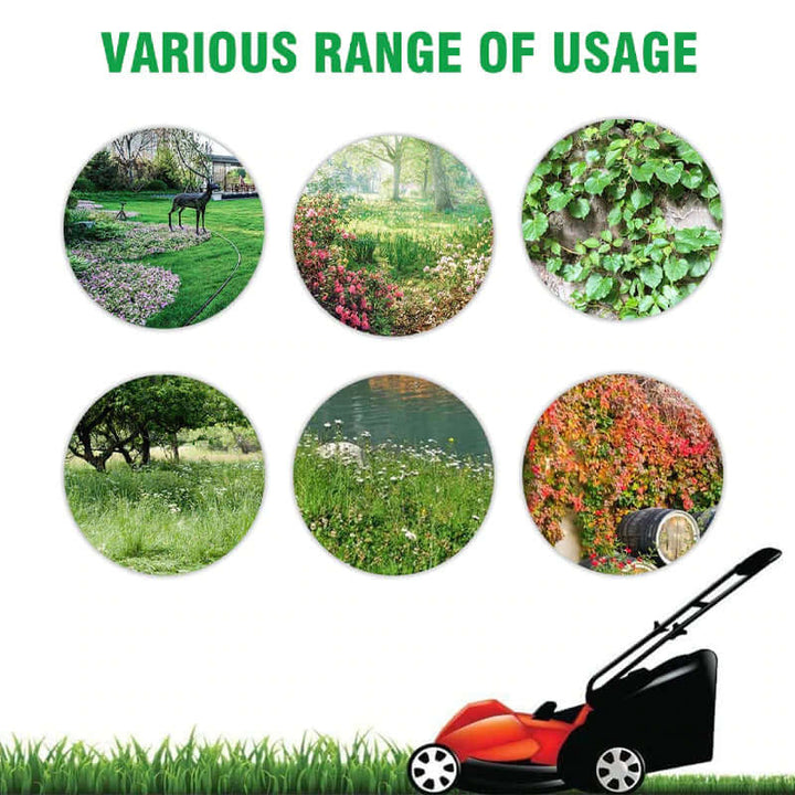 Efficient 6-blade steel trimmer head ensures powerful weed cutting & long-lasting performance for yard care.