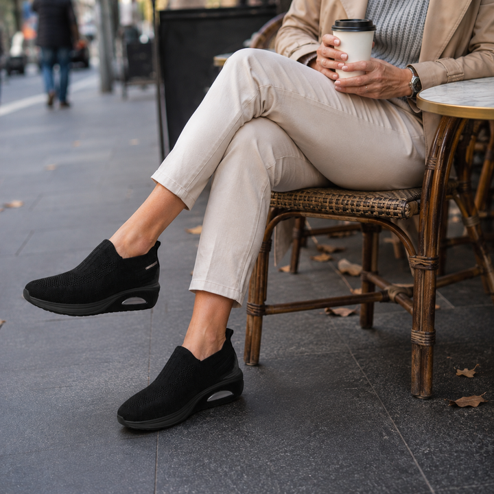 Casual women's slip-on shoes with orthopedic arch support, perfect for daily comfort and easy wear.