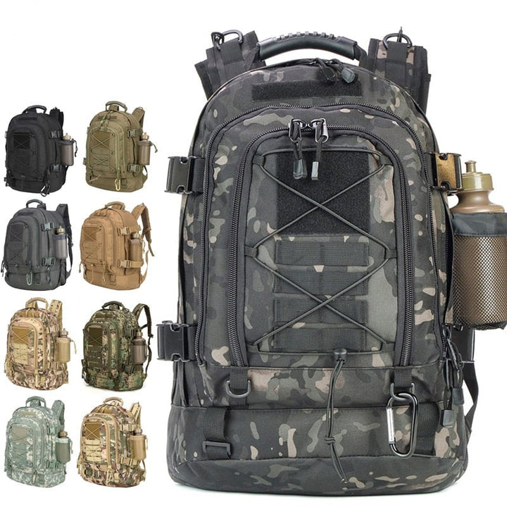 Versatile 60L expandable hiking backpack, suitable for men & women, for all outdoor gear.