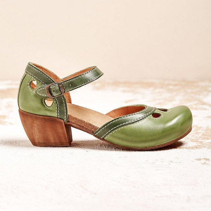 Women's casual low-heeled sandals, designed for comfort, arch support, and summer elegance.