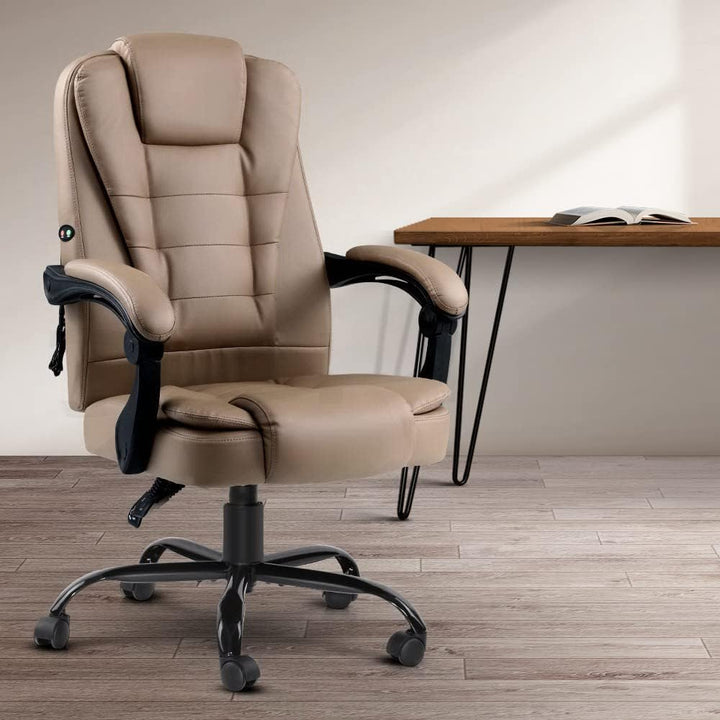 Modern ergonomic desk chair with integrated massage, providing superior comfort for contemporary home offices.