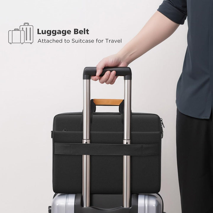 Maximize laptop safety with this unisex water-resistant shoulder bag, 360° protective design.
