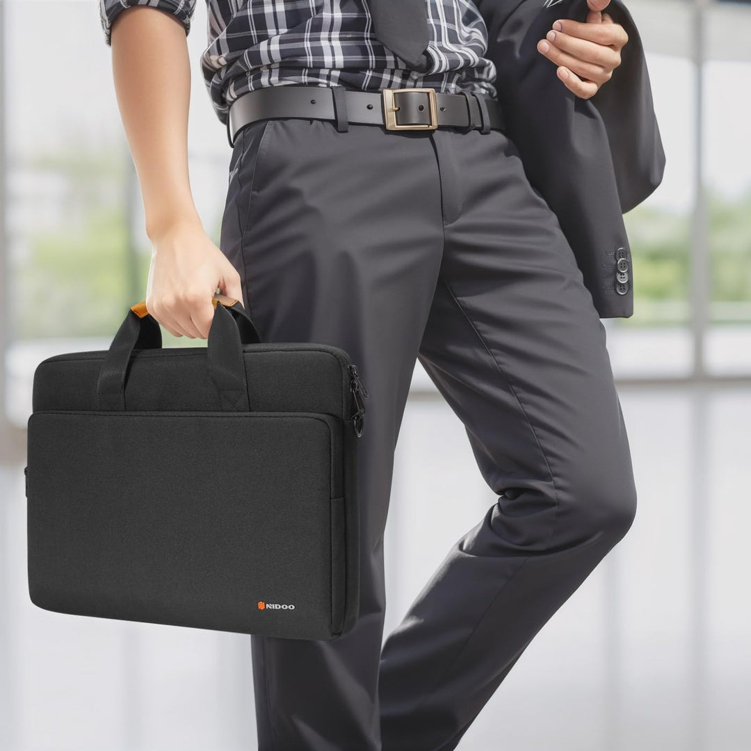 Modern unisex water-resistant laptop bag, shoulder style, 360° protection for city explorers.