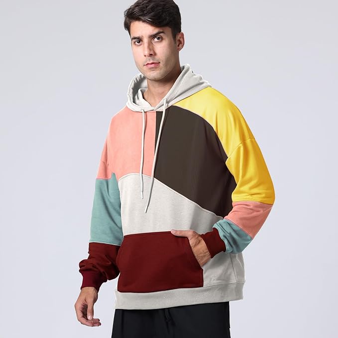 Modern casual men's pullover hoodie, offering a relaxed fit and supreme comfort.