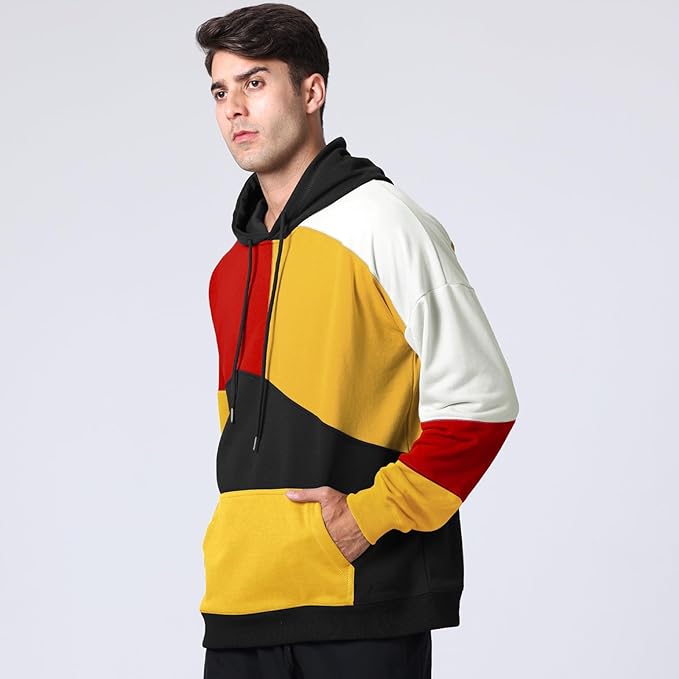 Comfortable long-sleeve men's pullover hoodie, essential for modern casual apparel.