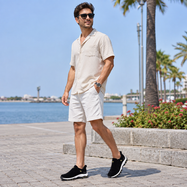 Lightweight men's orthopedic slip-on shoes for ultimate cushioned comfort.