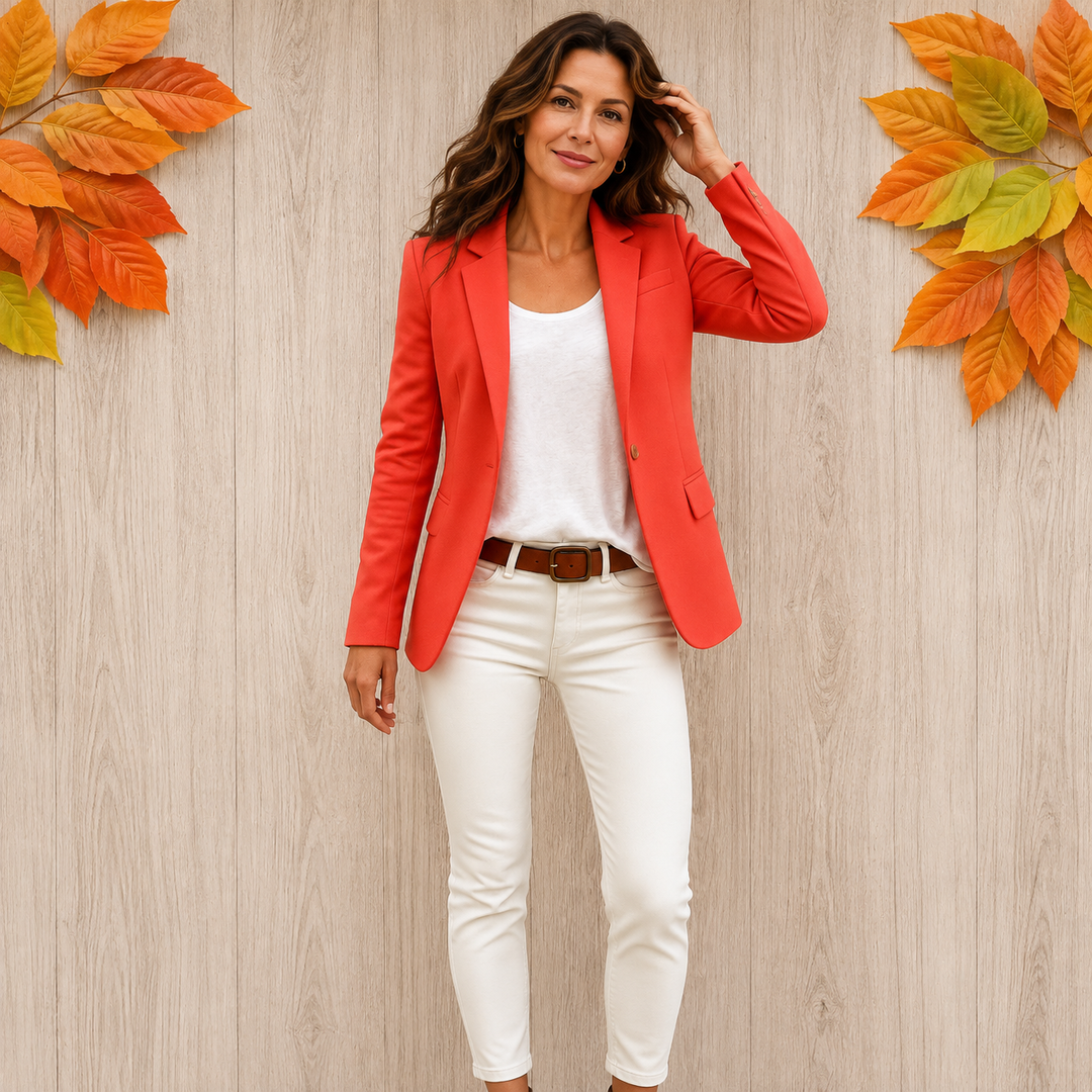 Ladies' professional workwear blazer, a classic single-button design for versatile business casual outfits.