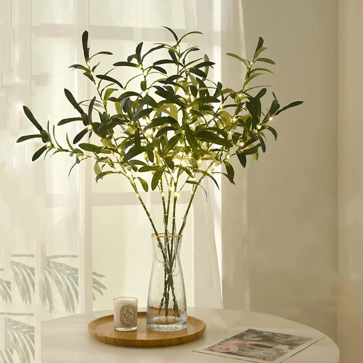 Enchanting warm white LED flower branches, a beautiful floral accent for any room.